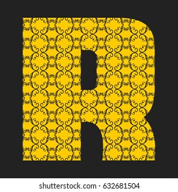 Font Vintage vector name-R
