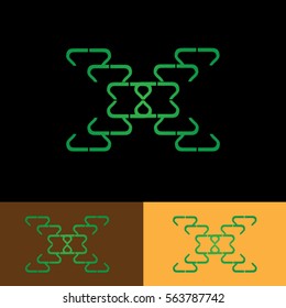 font X icon logo circle business