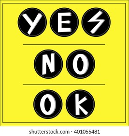 Font Yes No Ok 
