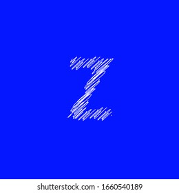 font Z scribble effect texture