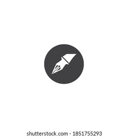 Fontain pen icon vector design illustration background template