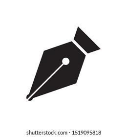 fontain pen icon vector symbol template