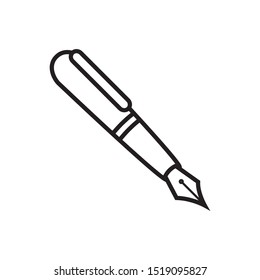 fontain pen icon vector symbol template