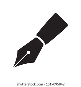 fontain pen icon vector symbol template