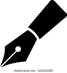 fontain pen icon vector symbol template on white background..eps
