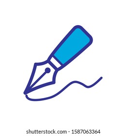 fontain pen icon vector trendy design