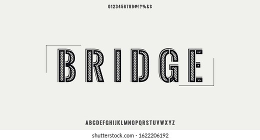 Font.Alphabet Typeface. Abc.Vector. Typography. Lettering. Handdrawn. Script.Vintage  Abstract . Typeface vector  and minimal abstract design new style  vector