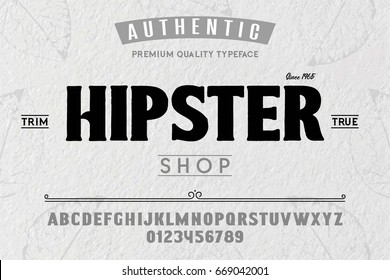 Font.Alphabet.Script.Typeface.Label.Hipster  Typeface.For Labels And Different Type Designs
