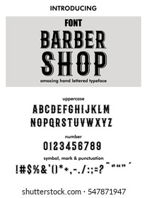 Font.Alphabet.Script.Typeface.Label.Modern Barber Shop typeface. For labels and different type designs