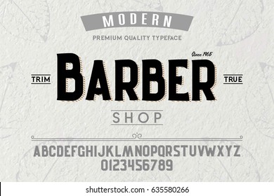 Font.Alphabet.Script.Typeface.Label.Modern Barber Shop typeface. For labels and different type designs