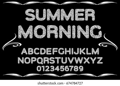 Font.Alphabet.Script.Typeface.Label.named summer morning
