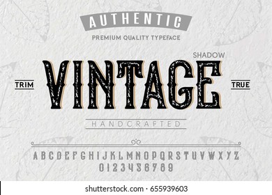 Font.Alphabet.Script.Typeface.Label.Vintage typeface.For labels and different type designs