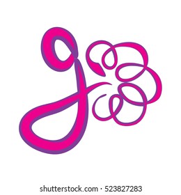 Font.Letter G.vector illustration