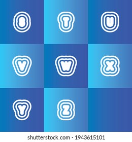 Fonts - Alphabet - Logo or icon Type template. Set of letters S to  Z. Vector illustration
