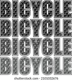 fonts with bicycle stle element