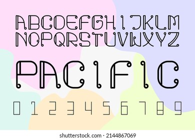 fonts. cool font design. complete alphabet with numbers. font for logo and brand name