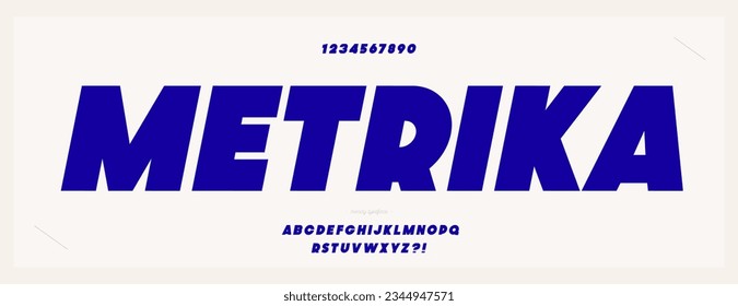 Fonts vector bold italic style modern typography