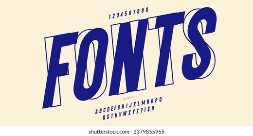 Fonts vector modern typography for decoration