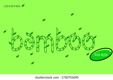 fonts with writing from bamboo sticks look more fun especially for decoration