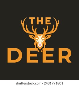 font-style logo design of the deer