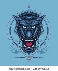 Foo dog logo vector design