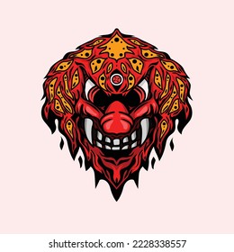 Máscara de Perro Foo. Ilustración vectorial