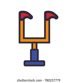 fooball goal post  vector illustration