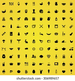 food 100 icons universal set for web and mobile
