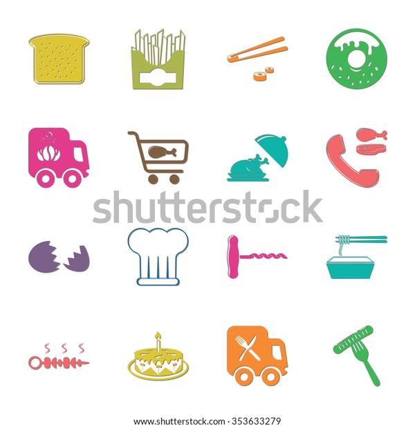 food 16\
icons universal set for web and mobile\
flat