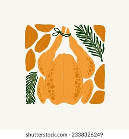 Food abstract elements. Food and healsy composition. Modern trendy Matisse minimal style. Restaurant and kitchen poster, invite. Vector arrangements for greeting card or invitation design