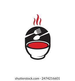 food abstract logo modern style