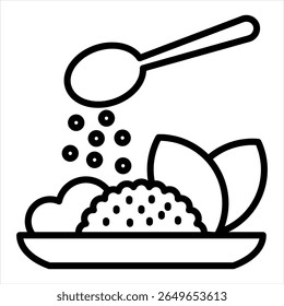 Ícone Único de Vetor de Aditivos Alimentares
