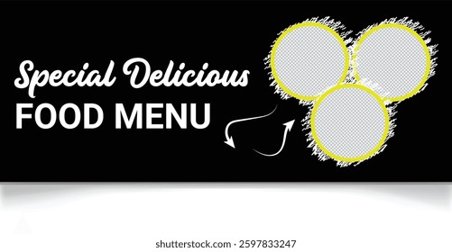Food ads cover template design