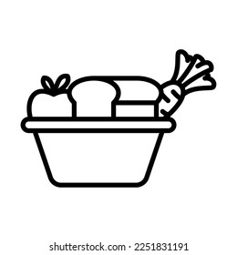 Food Aid Icon Logo Design Vector Template Illustration Sign And Symbol Pixels Perfect