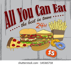 food all you can eat commercial