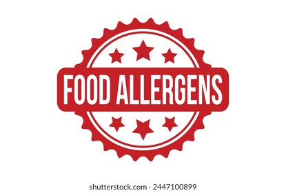 Food Allergens rubber grunge stamp seal vector