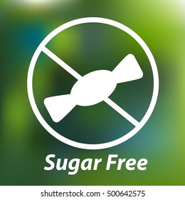 Food allergic icon. Vector icon. Sugar Free.
