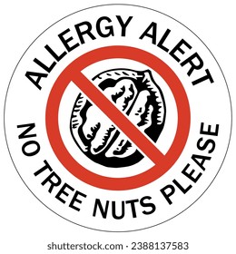 Food allergy warning sign and labels