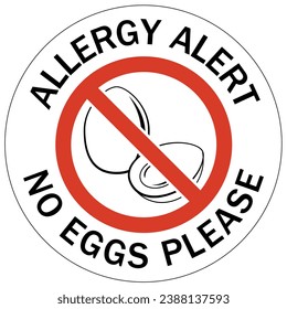 Food allergy warning sign and labels