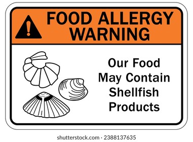 Food allergy warning sign and labels