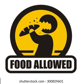 Food allowed sign