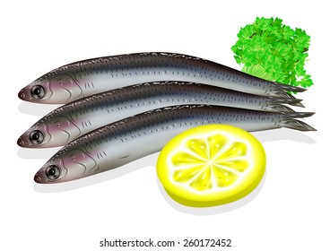 food anchovy with lemon 