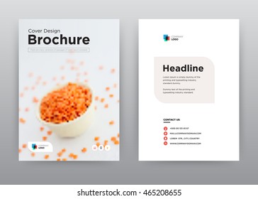 Food annual report brochure flyer design template vector, Leaflet cover presentation abstract flat background, layout in A4 size