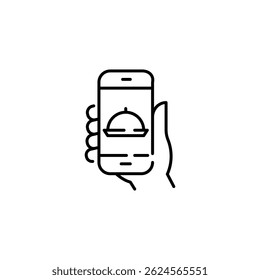 Food app icon. Simple food app icon for social media, app and web design. Vector illustration.