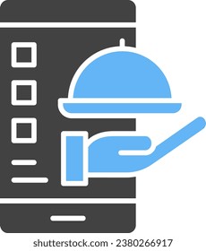 Imagen vectorial de icono de aplicación de alimentos. Adecuado para aplicaciones web móviles y medios de impresión.