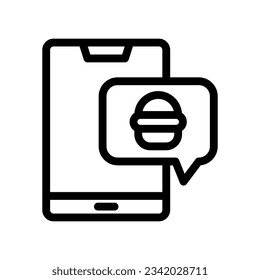 food app line icon illustration vector graphic. Simple element illustration vector graphic, suitable for app, websites, and presentations isolated on white background
