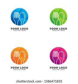 Food Application with Cutlery Logo Vector Icon Illustration