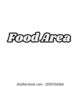 food area writing flat design vector