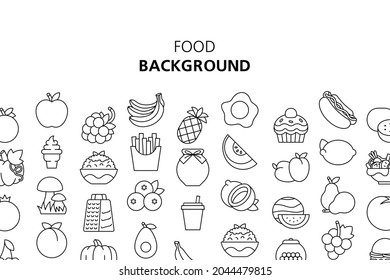 Food background. Icon design. Template elements. isolated on white background