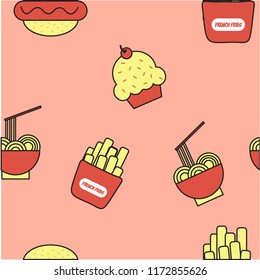 Food Background. Vector Illustration